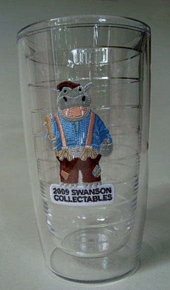 (Plastic Tumbler with embroidered hippo)