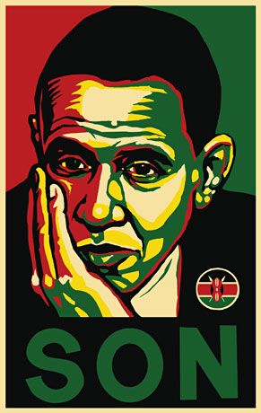 Sheesh, Obama just got in office, and already I was drawing him. The Common Review was doing a review of his memoirs, focussing on his relationship to his father, his African heritage, and questions of autobiography in general. I couldn't resist doing a take-off of the famous Shepard Fairey poster ('HOPE')... yes, I know, me and everybody else!  It turns out that style is much more complicated than you'd think, once you analyze it. It's not just a quick Photoshop conversion!